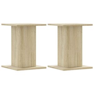 vidaXL Supports de haut-parleurs 2 pcs ch&ecirc;ne sonoma bois d'ing&eacute;nierie