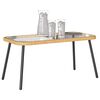 vidaXL Table basse Marron et Noir 90 x 45 x 43 cm Poly Rattan et verre
