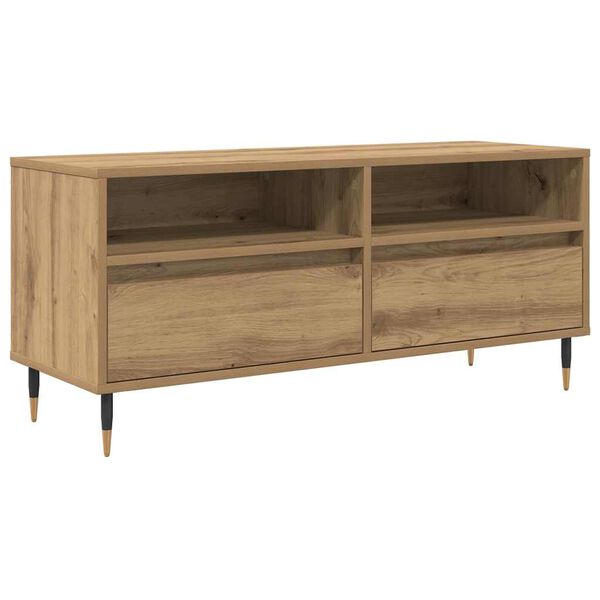 vidaXL Meuble TV avec tiroir Ch&ecirc;ne artisanal 100 x 34,5 x 44,5 cm