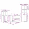 vidaXL Ensemble de mobilier de salle de bain 3 pcs Ch&ecirc;ne noir