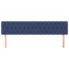 vidaXL T&ecirc;tes de lit 2 pcs Bleu 100x7x78/88 cm Tissu