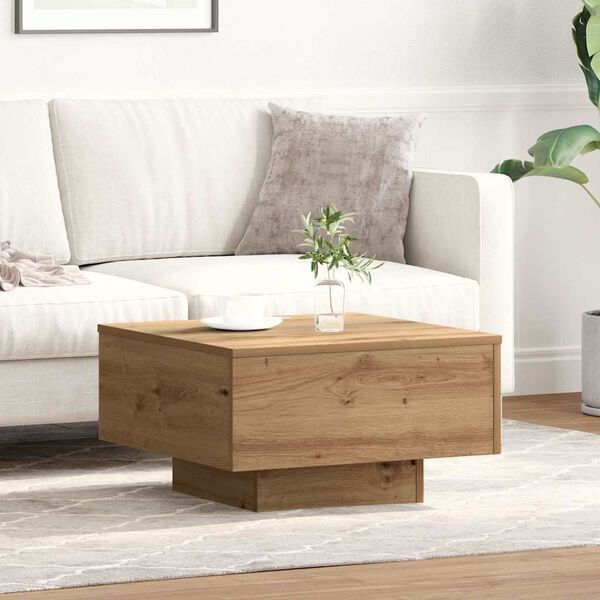 vidaXL Table basse Ch&ecirc;ne artisanal 55 x 55 x 31 cm