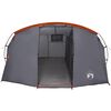 vidaXL Tente tunnel avec toit Gris et orange 318 x 275 x 140 cm
