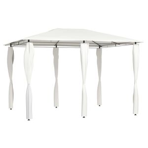 vidaXL Belv&eacute;d&egrave;re avec rev&ecirc;tement de poteaux 3x4x2,6 m Cr&egrave;me 160 g/m&sup2;