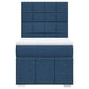 vidaXL Sommier &agrave; lattes de lit avec matelas Bleu 100x200 cm Tissu