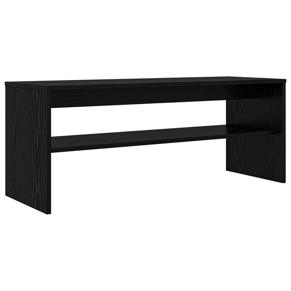 vidaXL Meuble TV Ch&ecirc;ne noir 100 x 35 x 40 cm Bois d'ing&eacute;nierie