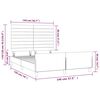 vidaXL Cadre de lit sans matelas bleu 140x190 cm tissu