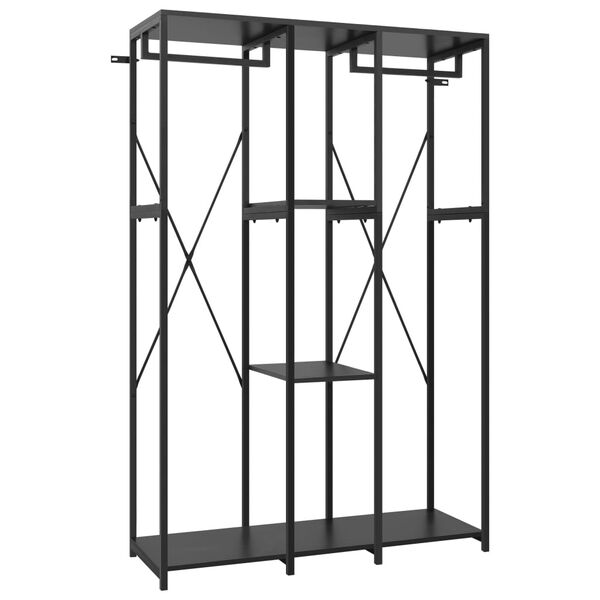 vidaXL Garde-robe Noir 110x40x167 cm M&eacute;tal et agglom&eacute;r&eacute;