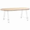 vidaXL Pieds de table basse en forme de A, 2 pi&egrave;ces, blanc, 60 x (42-43) cm, acier