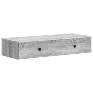 vidaXL Table d'appoint murale Sonoma gris 87,5 x 34,5 x 17 cm