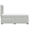 vidaXL Sommier &agrave; lattes de lit et matelas Gris clair 90x190 cm Velours