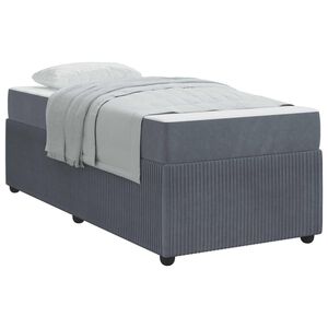 vidaXL Cadre de lit Gris fonc&eacute; 80 x 200 cm tissu