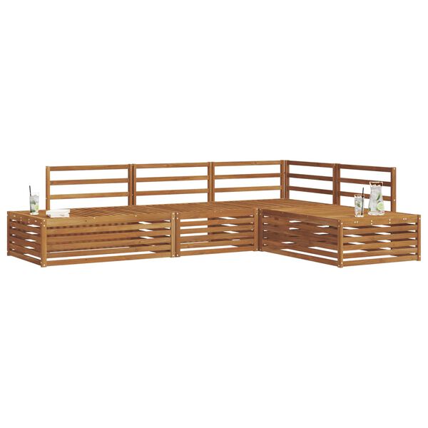 vidaXL Ensemble de canap&eacute;s d'ext&eacute;rieur 4 Pi&egrave;ce Naturel
