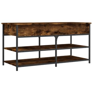 vidaXL Banc &agrave; chaussures ch&ecirc;ne fum&eacute; 100x42,5x50 cm bois d'ing&eacute;nierie