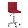 vidaXL Chaise pivotante de bureau Rouge bordeaux Tissu