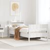 vidaXL Cadre de lit sans matelas blanc 100x200 cm bois de pin massif
