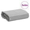 vidaXL B&acirc;che gris 3x4 m 650 g/m&sup2;