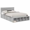 vidaXL Cadre de lit Gris Sonoma 140 x 190 cm Bois d'ing&eacute;nierie