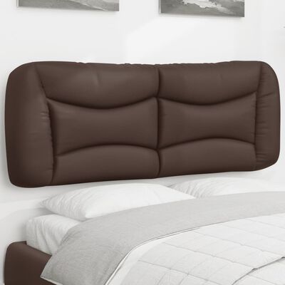 vidaXL Coussin de tête de lit marron 120 cm similicuir