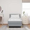 vidaXL Lit &agrave; ressort LED avec matelas Gris clair 100 x 200 cm tissu