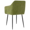 vidaXL Chaises &agrave; manger lot de 2 Vert clair Velours