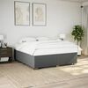 vidaXL Cadre de lit sans matelas gris fonc&eacute; 180x200 cm tissu