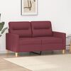 vidaXL Canap&eacute; &agrave; 2 places Rouge bordeaux 120 cm Tissu
