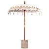 vidaXL Parasol balinais avec base Cr&egrave;me 185 x 185 x 260 cm