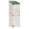 vidaXL Abri de jardin Blanc 59,5 x 56 x 176,5 cm Bois de Sapin Massif
