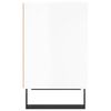 vidaXL Tables de chevet 2pcs blanc brillant 40x30x50cm bois ing&eacute;nierie