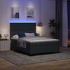 vidaXL Lit &agrave; ressort LED Gris fonc&eacute; et blanc 140 x 200 cm