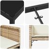 vidaXL Ensemble de salle &agrave; manger pour jardin 5 pcs Beige polyrotin