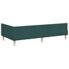 vidaXL Cadre de lit d'angle Vert fonc&eacute; 100 x 200 cm tissu