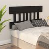 vidaXL T&ecirc;te de lit Noir 143,5x3x81 cm Bois massif de pin