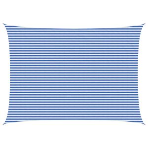 vidaXL Voile d'ombre 5 x 7 m HDPE Rectangulaire Bleu et Blanc