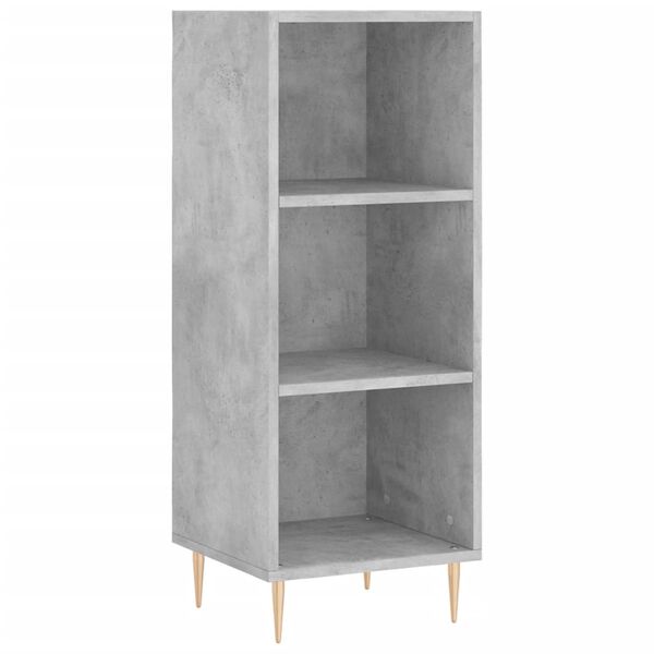 vidaXL Buffet gris béton 34,5x32,5x90 cm bois d'ingénierie