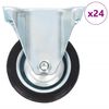 vidaXL 24 pcs Roulettes fixes 75 mm
