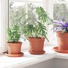 vidaXL Pot &agrave; fleurs rond 24 pcs Rouge brique &Oslash; 15 x 12 cm Plastique