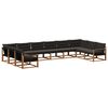 vidaXL Ensemble de canap&eacute;s d'ext&eacute;rieur 10 pcs Naturel et noir