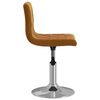 vidaXL Chaise pivotante de salle &agrave; manger Marron Velours