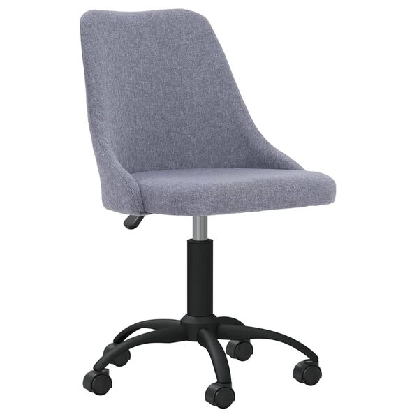 vidaXL Chaise pivotante &agrave; manger Gris clair Tissu