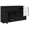 vidaXL Buffet avec tiroir Noir 100 x 30 x 65,6 Bois d'ing&eacute;nierie