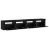 vidaXL Meuble TV 2 pcs Ch&ecirc;ne noir 240 x 35 x 40 cm Bois d'ing&eacute;nierie