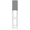 vidaXL Support de rangement 2 niveaux sur toilette Gris 56x30x170 cm