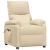 vidaXL Fauteuil de massage Cr&egrave;me Tissu