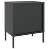vidaXL Tables de chevet 2 pcs noir 50x35x60 cm verre et acier
