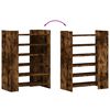 vidaXL Armoire &agrave; chaussures ch&ecirc;ne fum&eacute; 74,5x37,5x100 cm