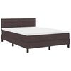 vidaXL Lit boxspring avec matelas Marron fonc&eacute; 140 x 190 cm tissu