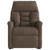 vidaXL Fauteuil inclinable de massage marron tissu microfibre