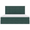vidaXL Lit avec rangement et matelas Vert fonc&eacute; 180 x 200 cm Velours